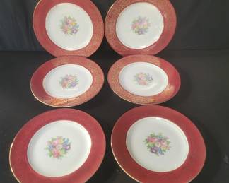 Lot # : 358 - Six homer laughin porcelain plates
