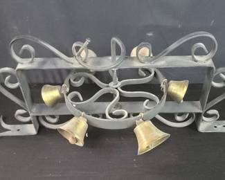 Lot # : 378 - Vintage iron and brass door bell
