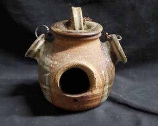 Lot # : 299 - Vintage signed studio ceramic bird house
