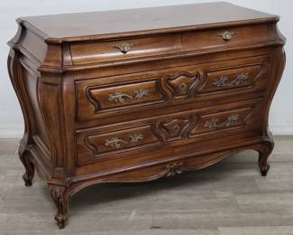 Lot # : 48 - Louis XV-style walnut bombe chest
