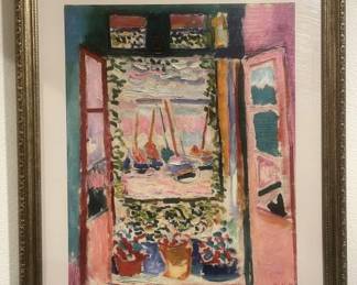 Lot # : 699v - Framed Henri Matisse "Open Window" print Framed
