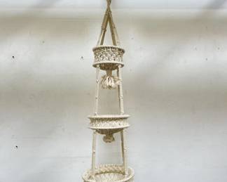 Lot # : 466a - 3- tier macrame plant hanger
