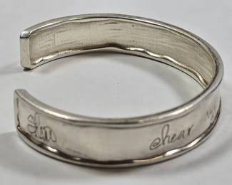 Lot # : 155 - 7" Milor Sterling Silver cuff bracelet.
