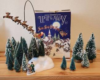 Lot # : 360d - Dept56 Up, Up & Away, Santa & reindeer
