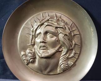 Lot # : 551 - Brass religious plaque
