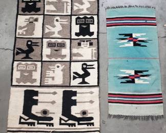 Lot # : 148 - Pair of vintage native American rug
