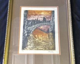Lot # : 212z - Framed signed Peter Dunn numbered print
