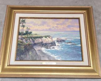 Lot # : 358a - "La Jolla Cove" Thomas Kinkade framed art.
