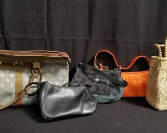 Lot # : 416 - Group of designer style handbags, purses etc.
