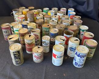 Lot # : 451z - Large group of vintage beer cans
