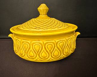 California pottery casserole dish
