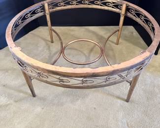 brass plated coffee table base