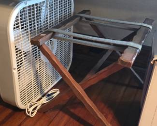 Luggage Rack & Box Fan