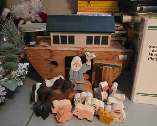 Wooden Noahs Ark Playset