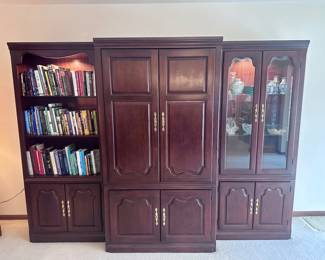 Large entertainment unit.  Three separate pieces each sold separately.