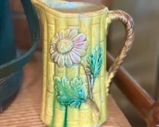 Antique Majolica pitcher.