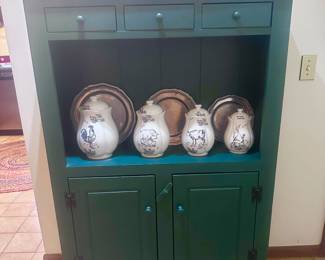 Green country cabinet.