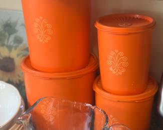 Vintage Tupperware canister set.