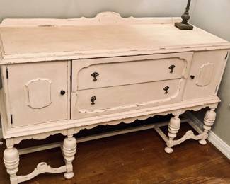 1960s Vintage Finished Framed 2 Drawer 2 Door Buffet