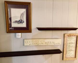 Wall Shelving and Wall Art.