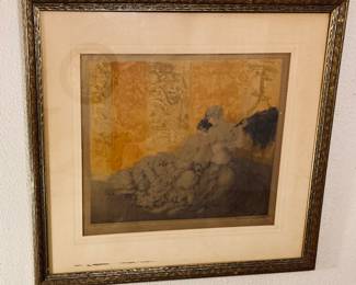 Louis Icart "Mockery" Wall Art. Framed.