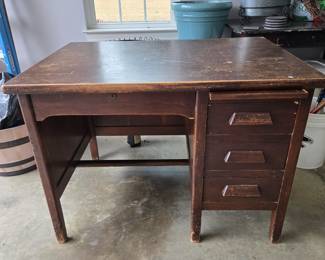 Vintage, smaller all wood desk