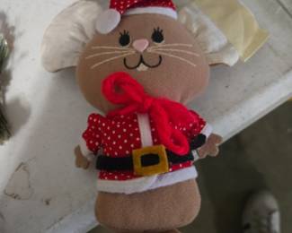 Hallmark stuffed Christmas mouse 