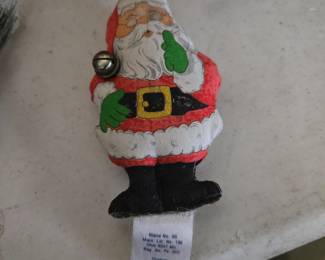 Vintage Hallmark stuffed Santa ornament 