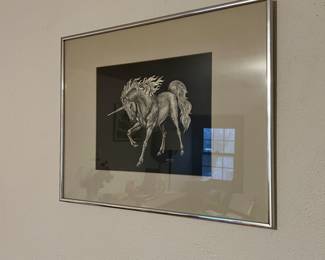 Framed HW Hoag "Portrait of a Unicorn"  $20
