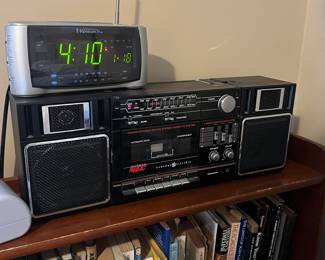 GE Boombox $75, Digital Clock $8 