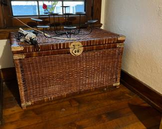 Vintage Wicker Trunk $75