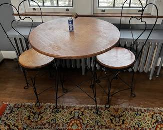 Ice cream parlor/Bistro set with four chairs, two chairs are not photographed $275