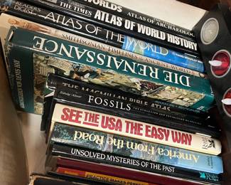 Reader's Digest Atlas of the World $40, Book Collection: $3 to $5 unless otherwise priced