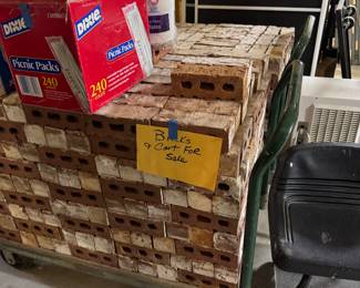 Lots of white washed brick for large patio etc