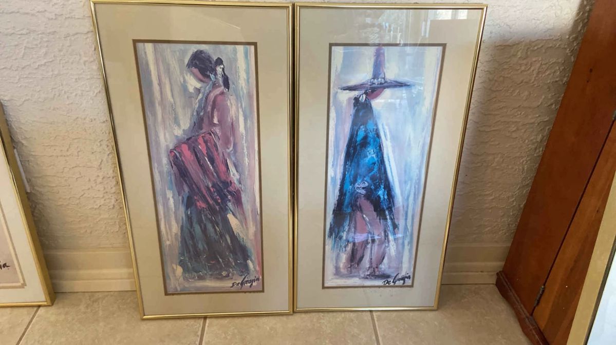  01 DeGrazia Signed Navajo Bride Groom Prints