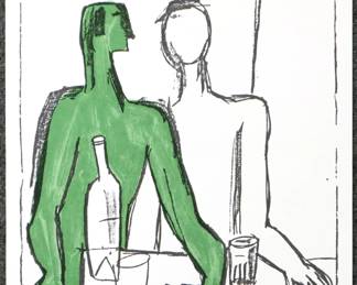 Klaas Gubbels, Dutch, b. 1934.  Four 20th and 21st century prints on paper.  Includes a woodcut on Rives paper and two silkscreens by Gubbels, and a digital teapot print attributed to Gubbels.  Various signatures and annotations, dated from the 1980's to 2022.  Minor wear and creasing, attributed digital teapot print with wear along edges.  Unframed up to 18 3/4 x 20 1/2" high overall.