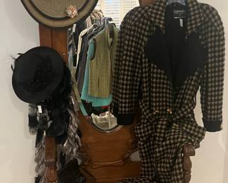 Vintage oak hall tree