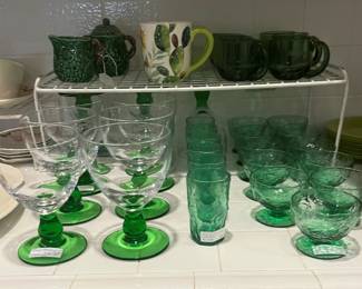 Green glassware