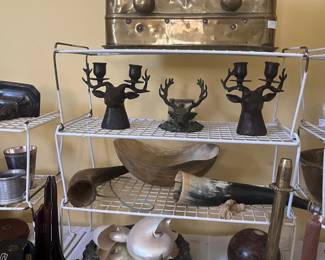 Deer antler candle holders and SO MUCH more