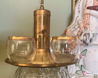 Vintage MCM Merri-go-round bar ware