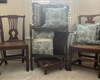 Bedding and more side chairs