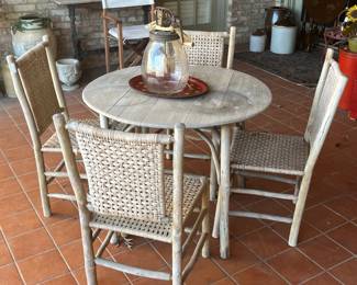 LOVELY outdoor patio chairs and tables to match