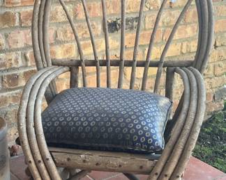 Cozy outdoor wooden chair