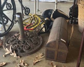 Umbrella stand and garage items