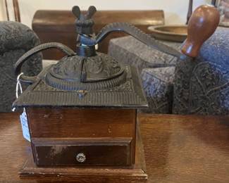 Vintage cast iron coffee grinder