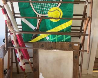 Hanging rack and flags