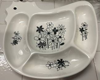 Hen serving platter