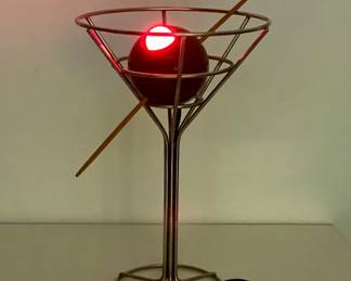 Vintage 1993 chrome  David keys  martini olive bar lamp