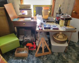 Sewing and needle point supplies. 