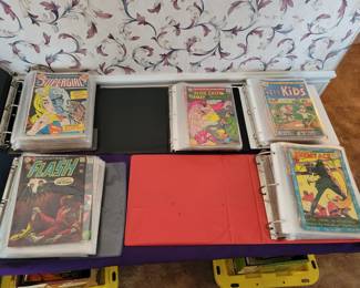 DC And Marvel vintage comic books. There are a bunch of these in easy to go through binders. I put some pictures here but not nearly all of them. They are individually priced, but it's very fair pricing, without speculating on condition. They are also subject to our three day daily discount. Check out the following pictures for examples.